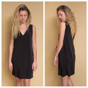 Just FEMALE The Sydney black mini dress v neck v back XSmall